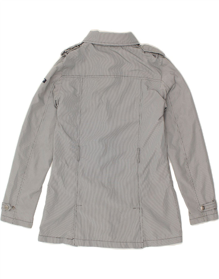 WOOLRICH Girls Military Jacket 11-12 Years Grey Gingham Polyester | Vintage Woolrich | Thrift | Second-Hand Woolrich | Used Clothing | Messina Hembry 