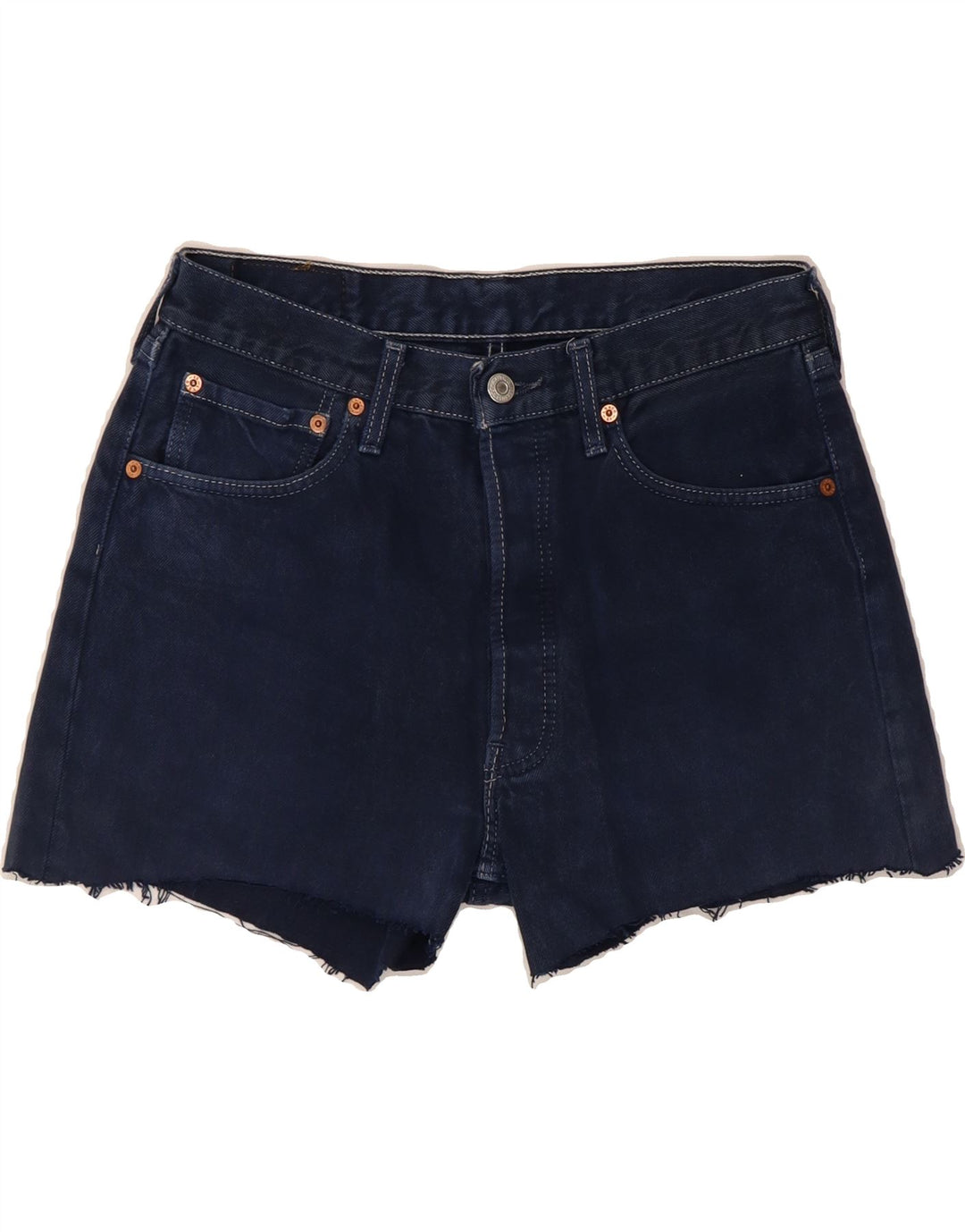 LEVI'S Womens 501 Denim Hot Pants W32 Large Navy Blue Cotton Vintage Levi's and Second-Hand Levi's from Messina Hembry 