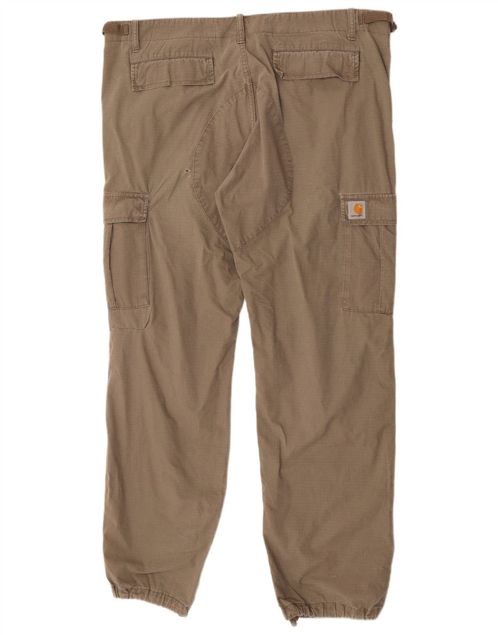 Carhartt Mens Cargo Trousers W40 L34 Khaki Cotton