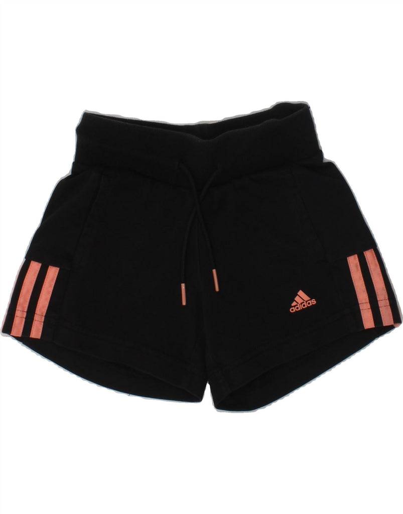 ADIDAS Girls Sport Shorts 4-5 Years Black Cotton | Vintage Adidas | Thrift | Second-Hand Adidas | Used Clothing | Messina Hembry 