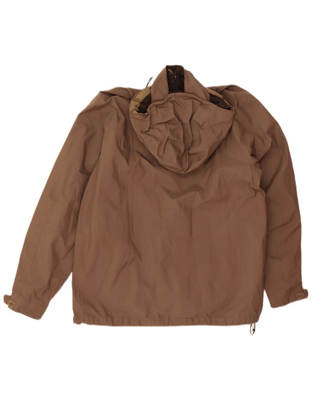 The North Face Mens Hooded Rain Jacket UK 40 Large Brown Polyester