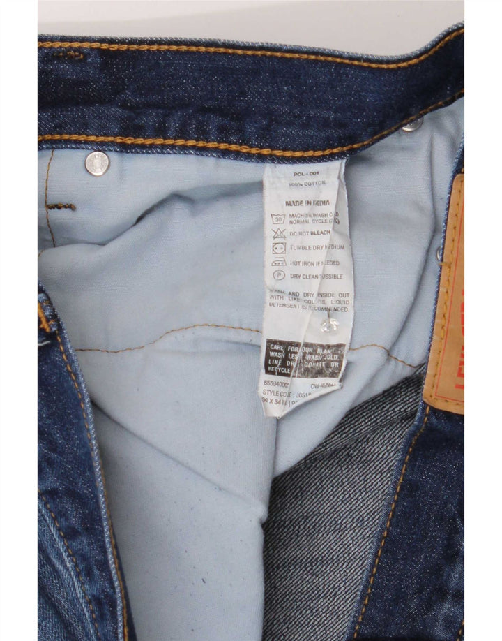 Levi's Mens Slim Jeans W36 L34 Blue Cotton