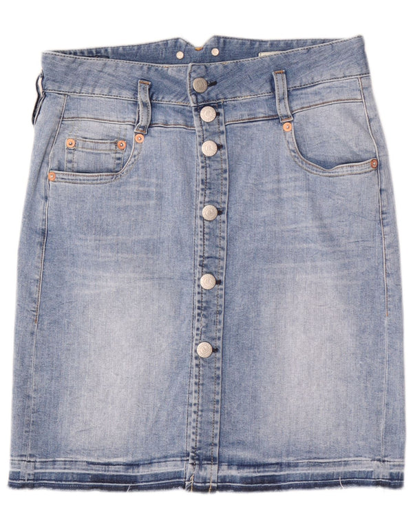 Herrlicher Womens Denim Skirt W29 Medium Blue Cotton