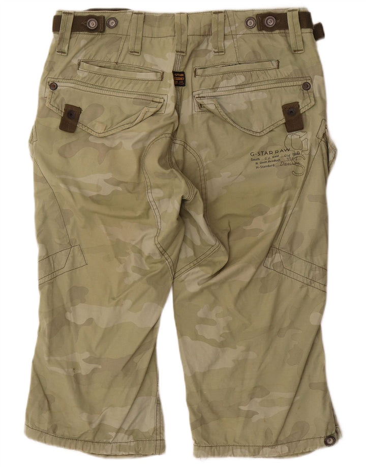 G-STAR Mens Cargo Bermuda Shorts Medium W34  Khaki Camouflage Cotton
