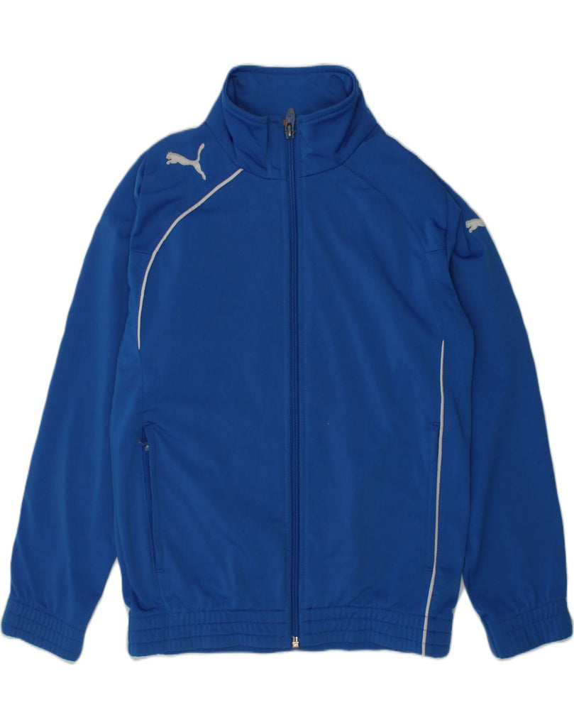 PUMA Boys Tracksuit Top Jacket 7-8 Years Blue | Vintage Puma | Thrift | Second-Hand Puma | Used Clothing | Messina Hembry 