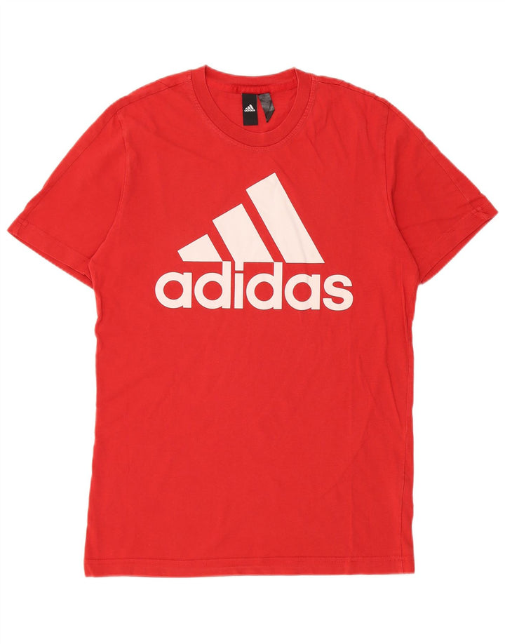 Adidas Mens Graphic T-Shirt Top Small Red Cotton