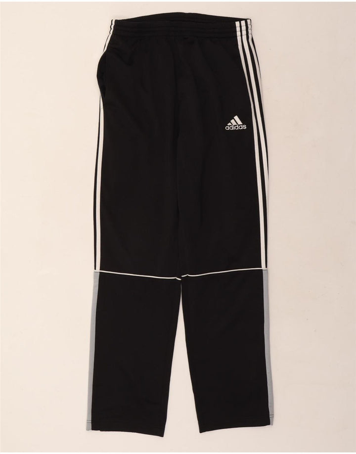 ADIDAS Mens Tracksuit Trousers Medium Black Colourblock Polyester