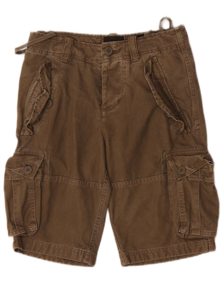 Superdry Mens Cargo Shorts W29 Small Brown Cotton