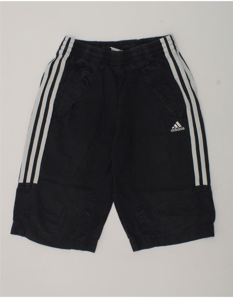 ADIDAS Boys Sport Shorts 11-12 Years Navy Blue Cotton | Vintage Adidas | Thrift | Second-Hand Adidas | Used Clothing | Messina Hembry 