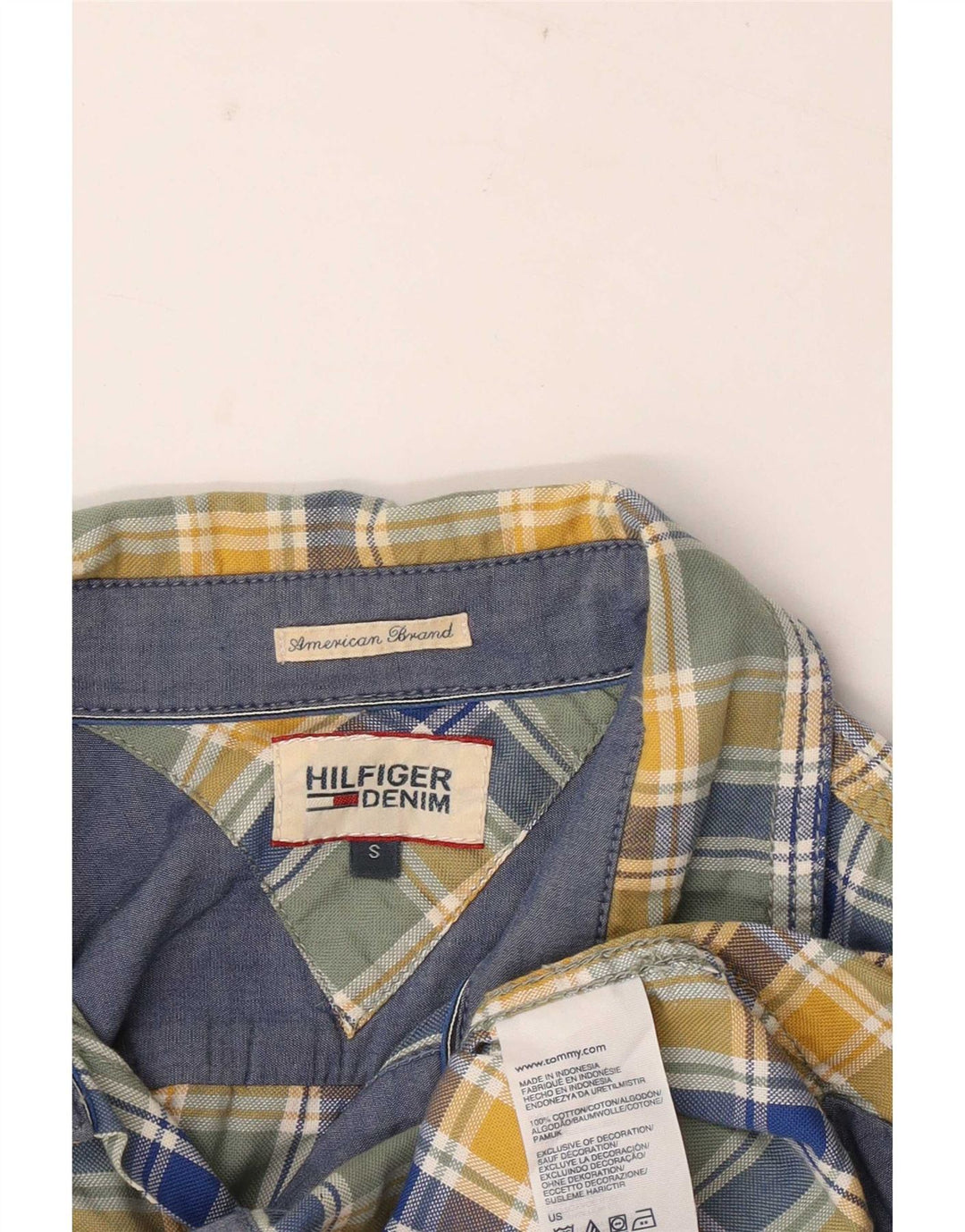 Tommy Hilfiger Mens Shirt Small Multicoloured Check Cotton