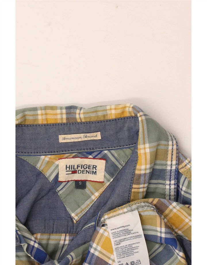 Tommy Hilfiger Mens Shirt Small Multicoloured Check Cotton