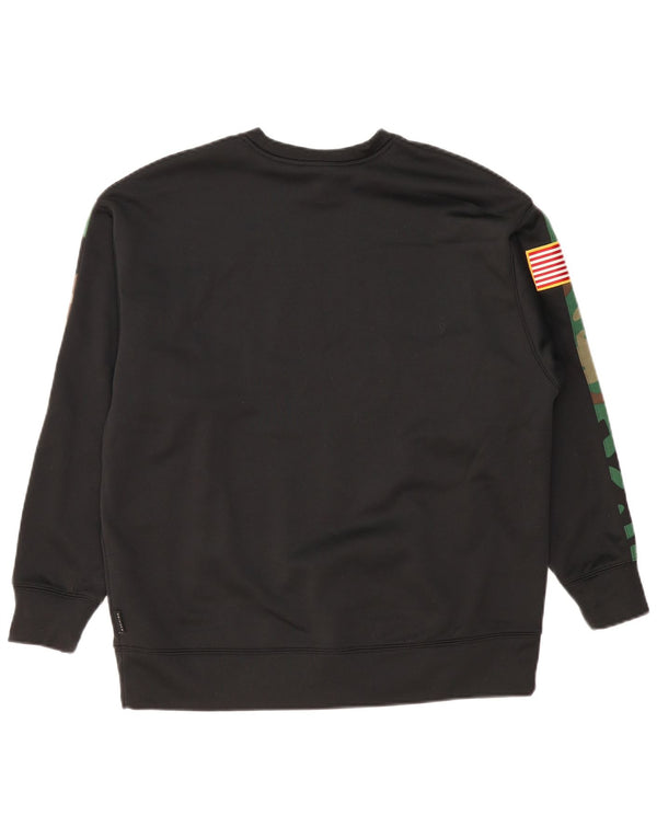 JORDAN Mens North Carolina Sweatshirt Jumper Medium Black Camouflage