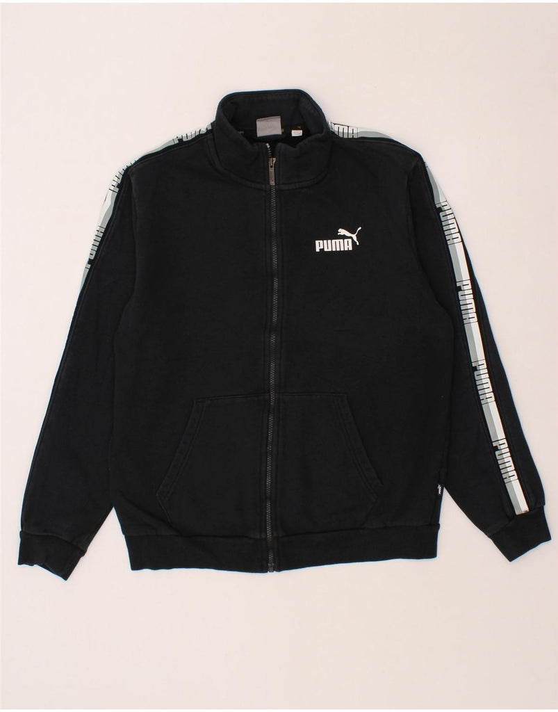 PUMA Mens Graphic Tracksuit Top Jacket Medium Navy Blue Cotton Vintage Puma and Second-Hand Puma from Messina Hembry 