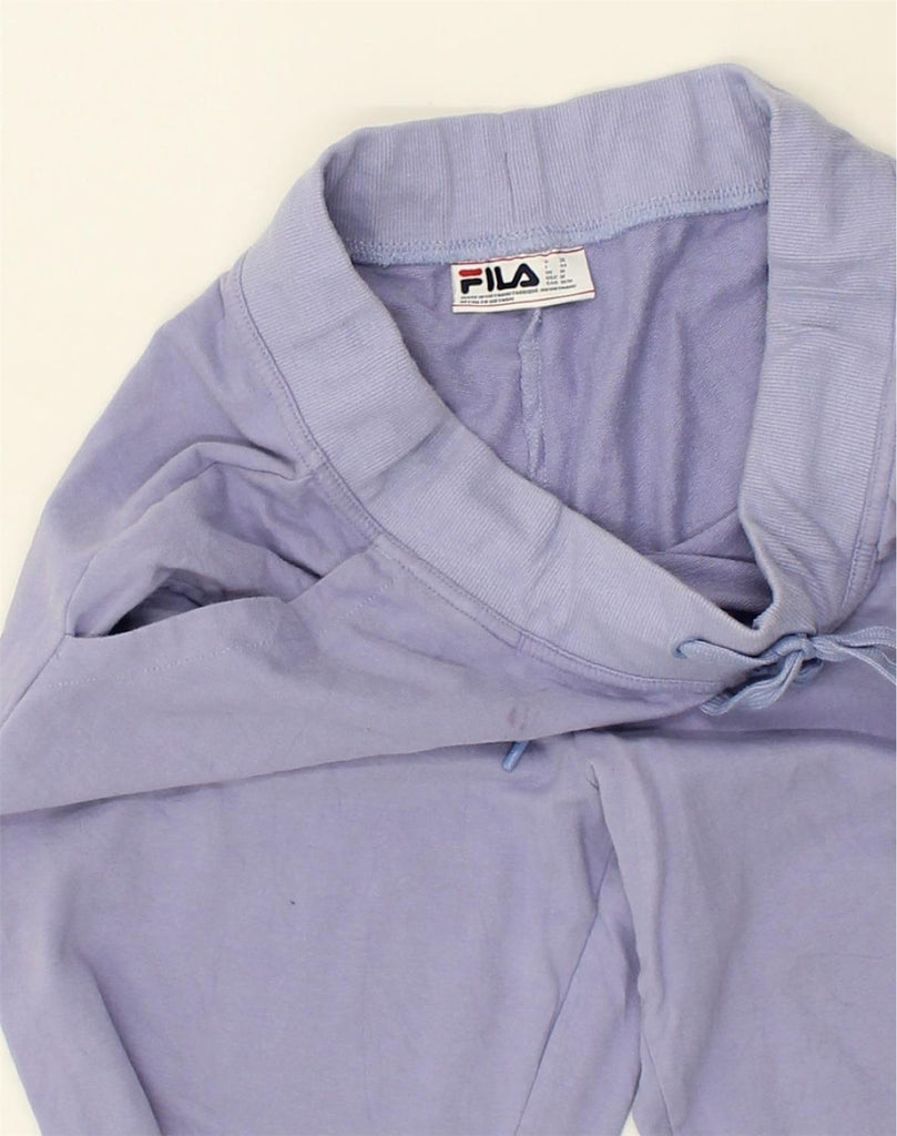 FILA Womens Tracksuit Trousers Joggers UK 12 Medium Purple Cotton | Vintage Fila | Thrift | Second-Hand Fila | Used Clothing | Messina Hembry 