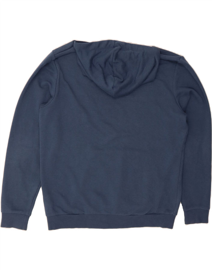 PUMA Mens Graphic Hoodie Jumper Large Blue Cotton Vintage Puma and Second-Hand Puma from Messina Hembry 