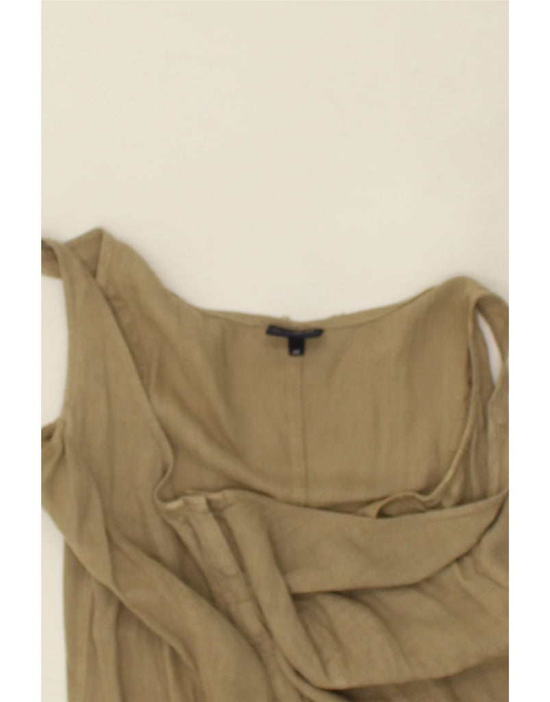 TRUSSARDI Womens Sundress IT 46 Large Khaki | Vintage Trussardi | Thrift | Second-Hand Trussardi | Used Clothing | Messina Hembry 