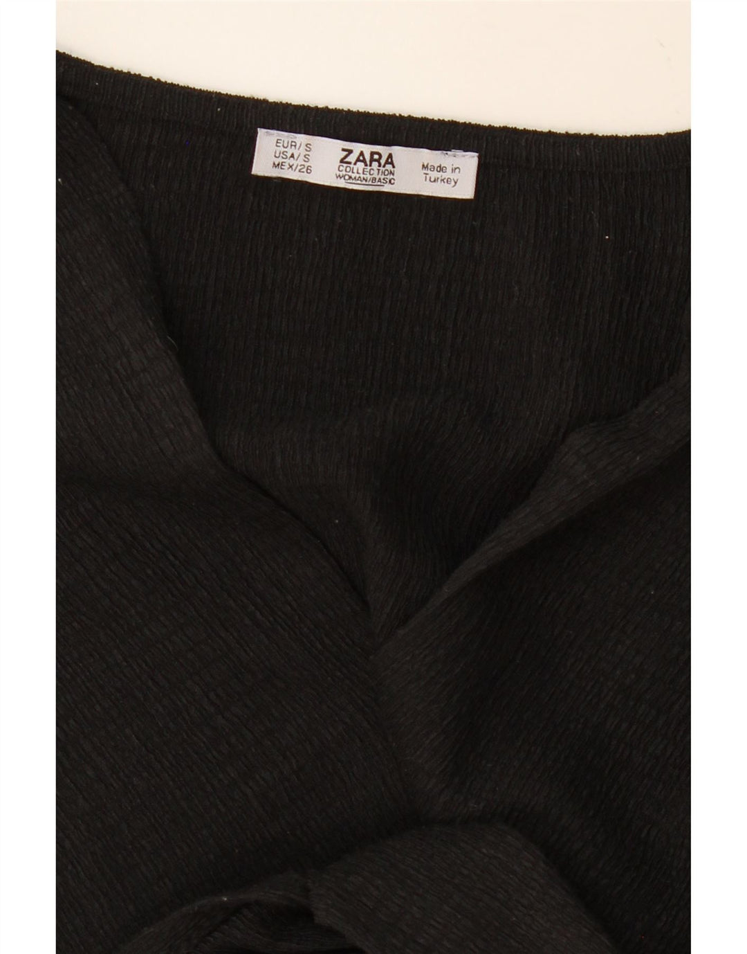 ZARA Womens Blouse Top UK 10 Small Black Vintage Zara and Second-Hand Zara from Messina Hembry 