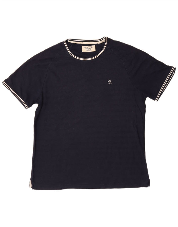 Penguin Mens T-Shirt Top XL Navy Blue