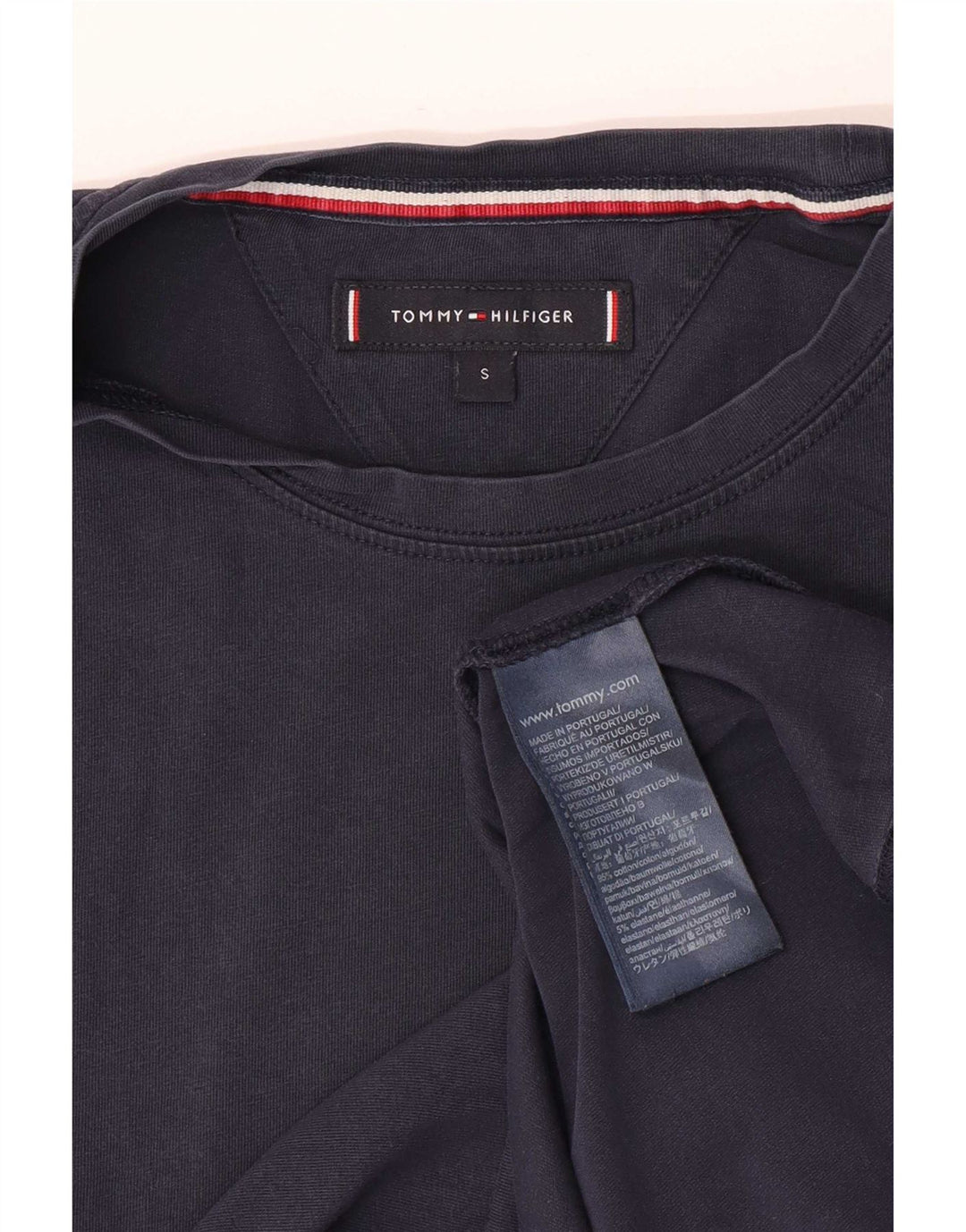 Tommy Hilfiger Mens T-Shirt Top Small Navy Blue Cotton