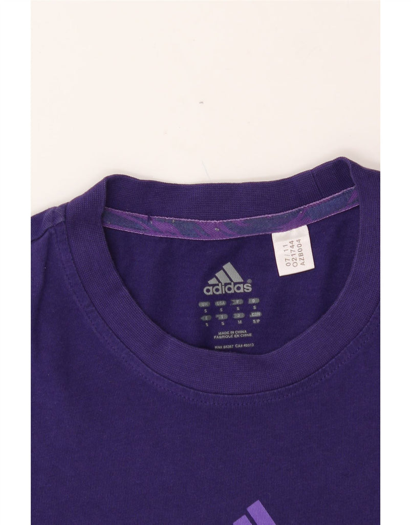 ADIDAS Mens Sacramento Kings Graphic T-Shirt Top Small Purple Vintage Adidas and Second-Hand Adidas from Messina Hembry 