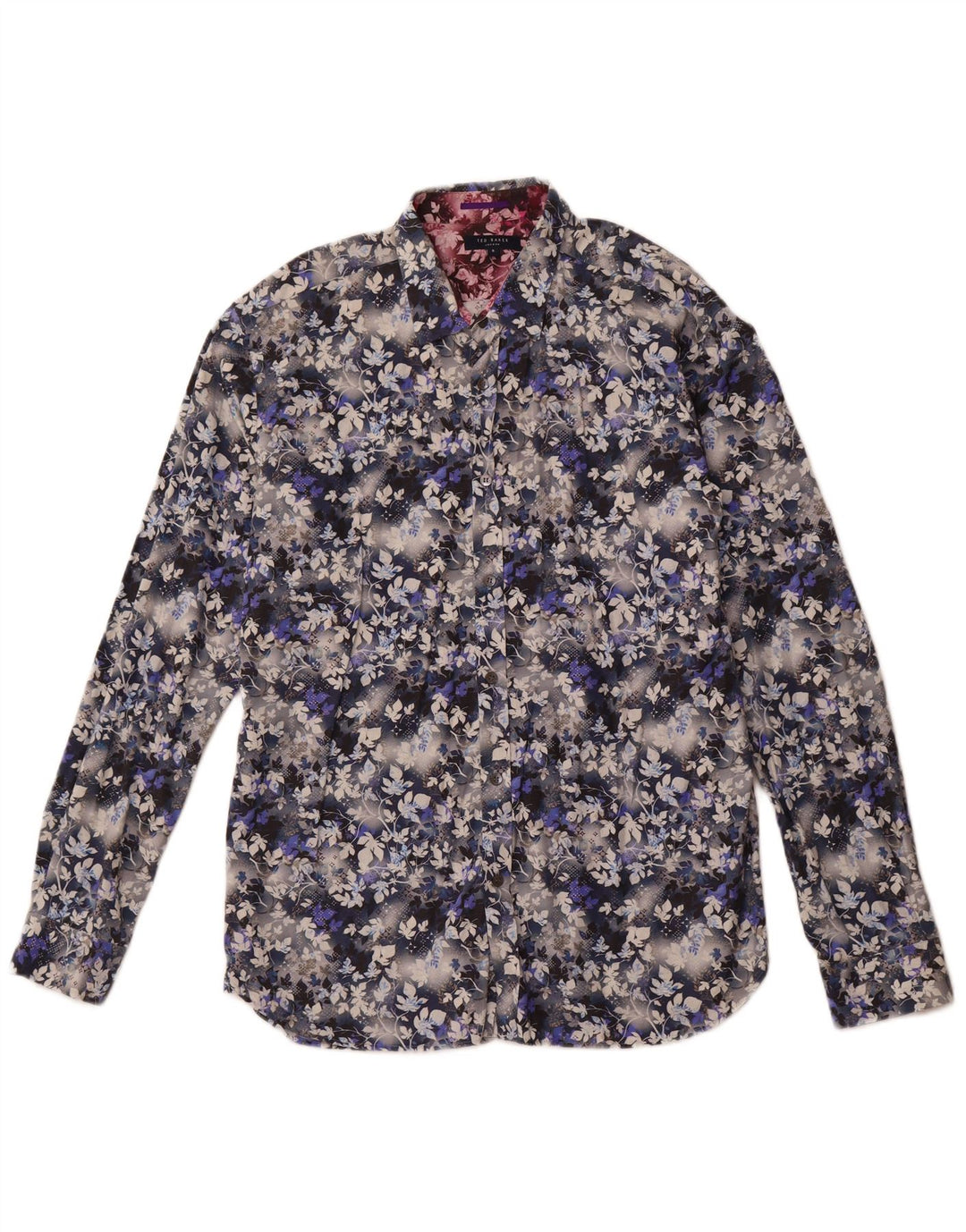 TED BAKER Mens Shirt Size 5 XL Multicoloured Floral Cotton