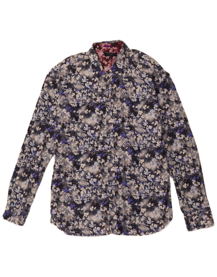 TED BAKER Mens Shirt Size 5 XL Multicoloured Floral Cotton