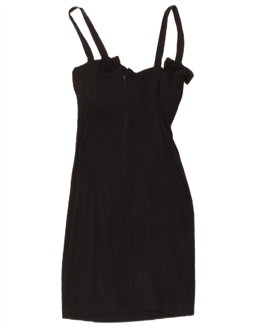 Vintage Womens Sleeveless Mini Sheath Dress UK 12 Medium Black Spotted