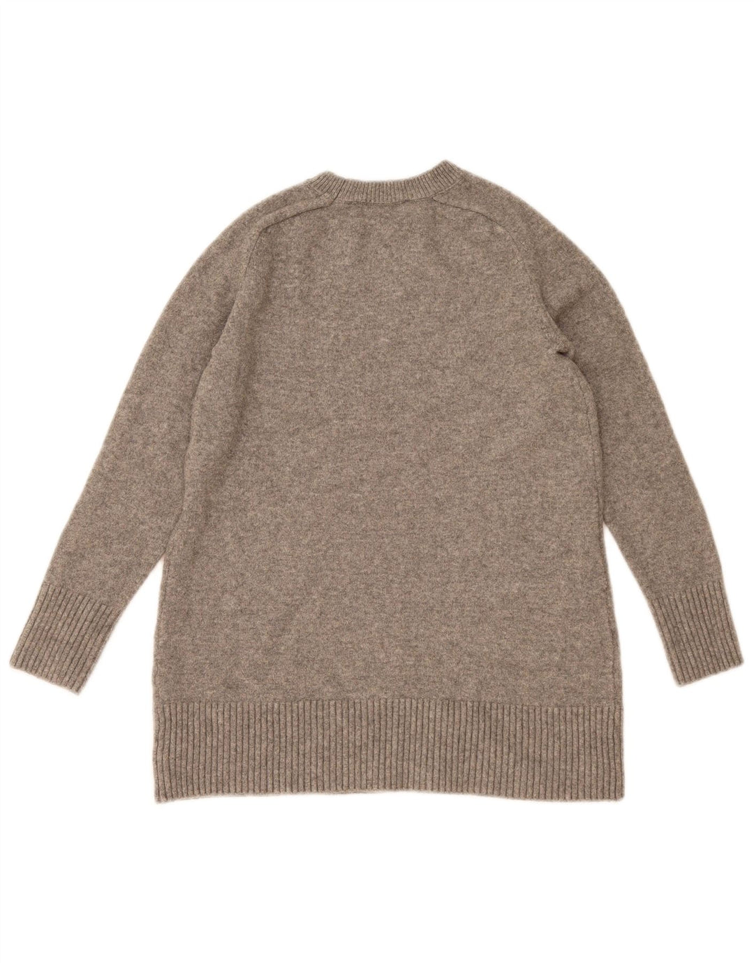 Zara Womens Boat Neck Jumper Sweater UK 12 Medium Grey Flecked Polyester