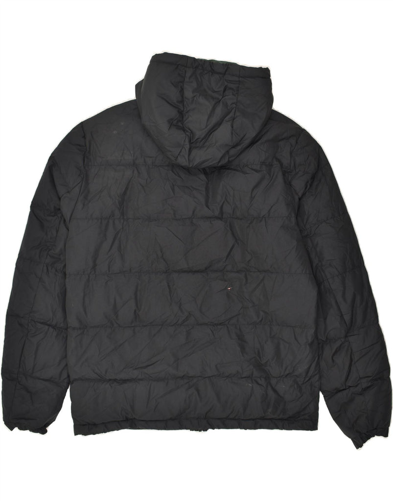 TOMMY HILFIGER Mens Hooded Padded Jacket UK 40 Large Black Polyester | Vintage Tommy Hilfiger | Thrift | Second-Hand Tommy Hilfiger | Used Clothing | Messina Hembry 
