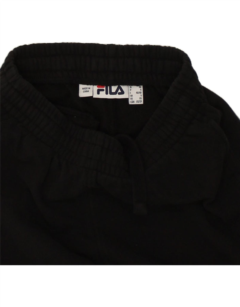 FILA Mens Tracksuit Trousers Joggers Small Black Cotton | Vintage Fila | Thrift | Second-Hand Fila | Used Clothing | Messina Hembry 