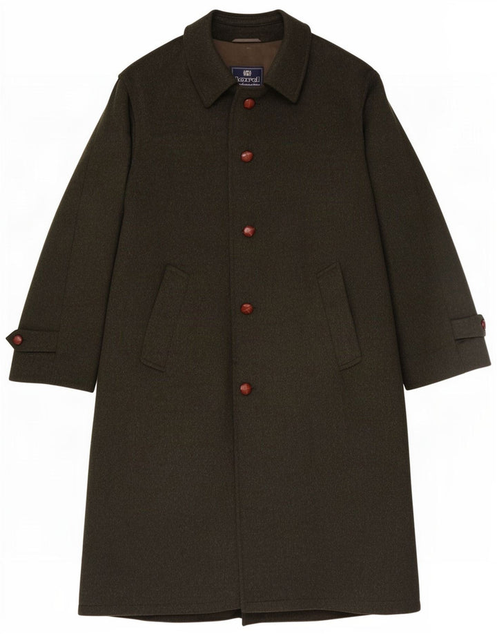 Lord Mens Overcoat IT 56 3XL Green Wool