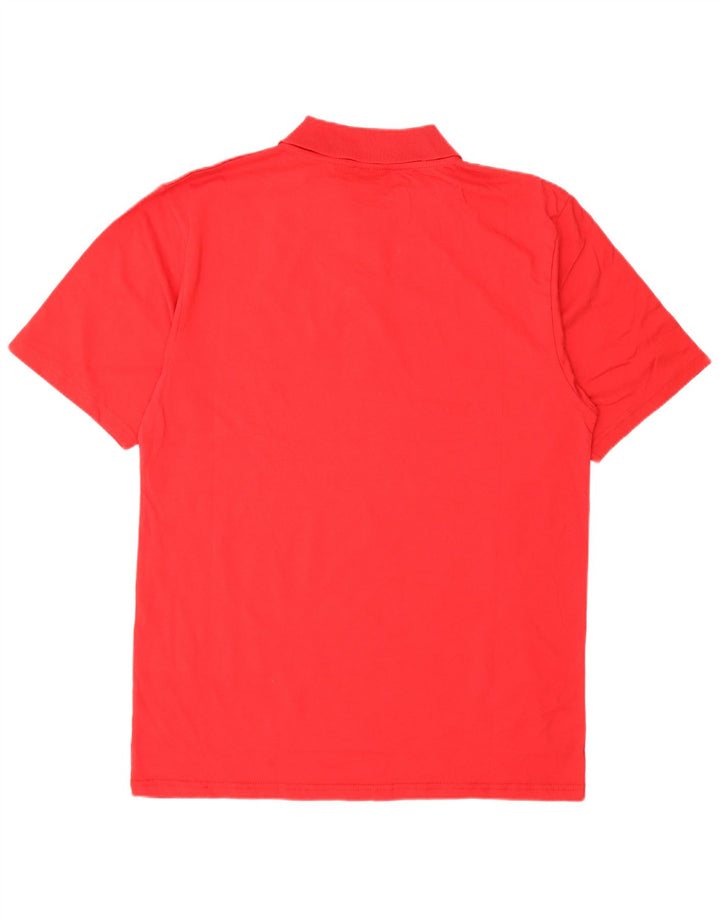 New Balance Mens Polo Shirt Large Red Cotton