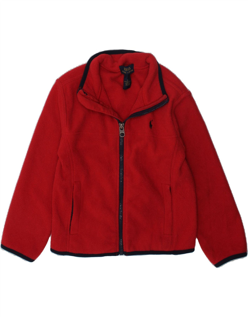 POLO RALPH LAUREN Girls Fleece Jacket 4-5 Years Red Polyester | Vintage Polo Ralph Lauren | Thrift | Second-Hand Polo Ralph Lauren | Used Clothing | Messina Hembry 