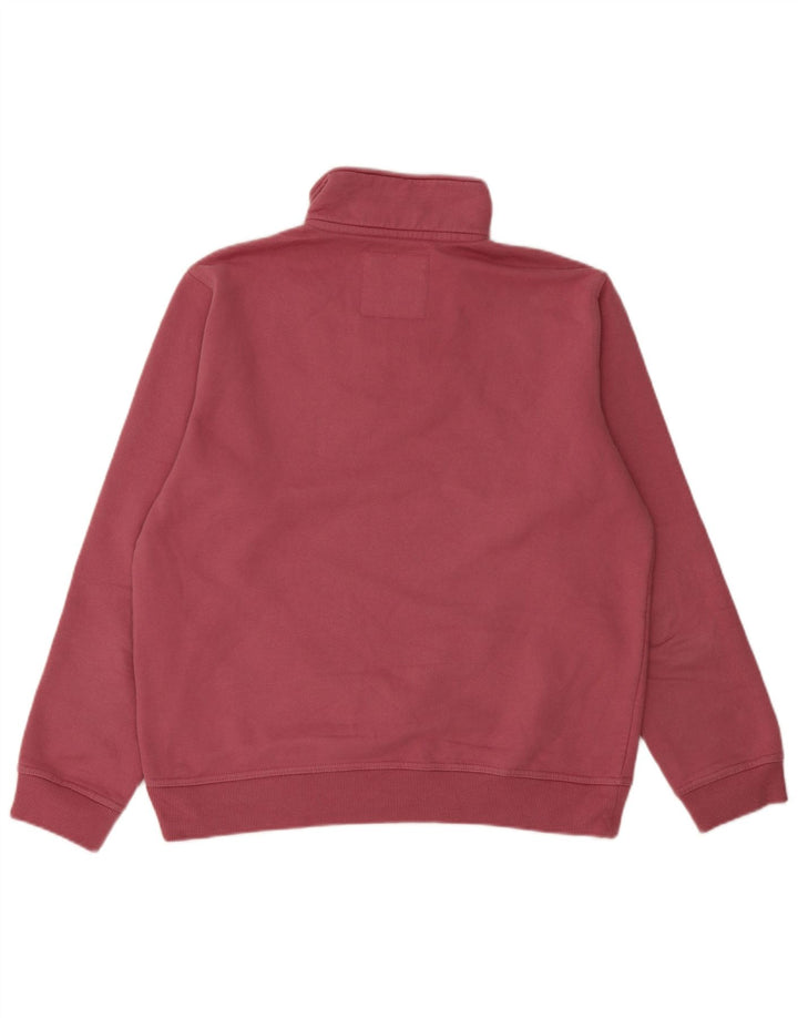 Crew Clothing Womens Zip Neck Sweatshirt Jumper Medium Pink Cotton