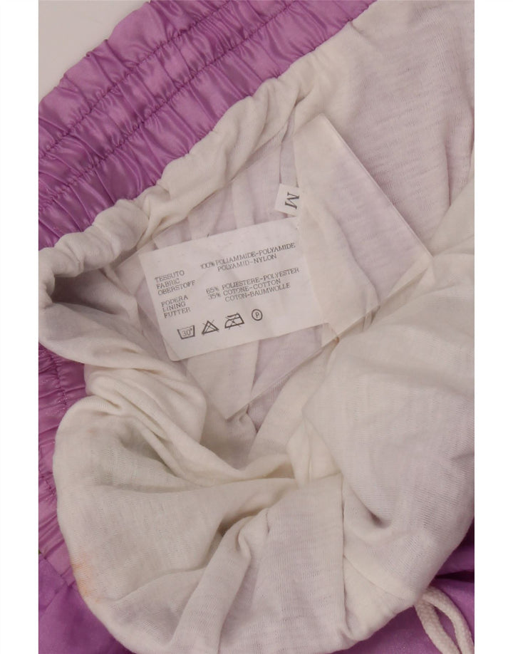 VINTAGE Mens Tracksuit Trousers Joggers Medium Purple Colourblock