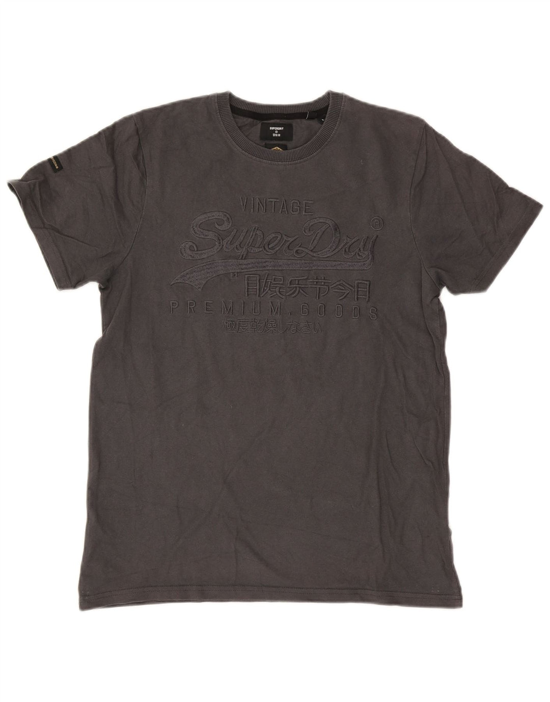 Superdry Mens Standard Graphic T-Shirt Top Large Grey Cotton