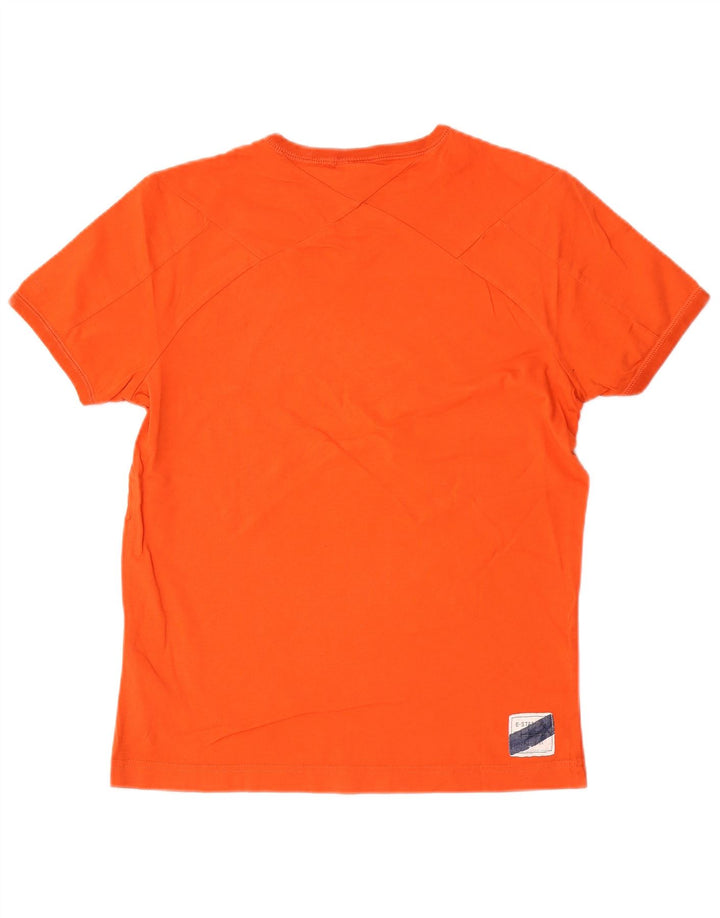 G-Star Mens Graphic T-Shirt Top Medium Orange Cotton
