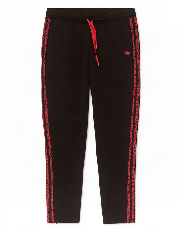Adidas Womens Tracksuit Trousers UK 8 Small Black Animal Print Polyester