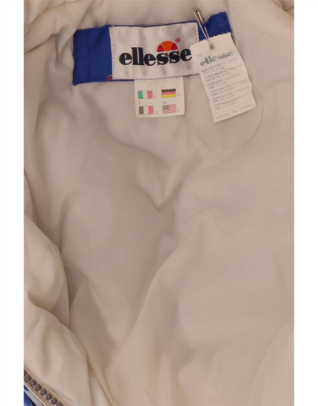 Ellesse Womens Hooded Oversized Ski Jumpsuit IT 40 Small White Floral
