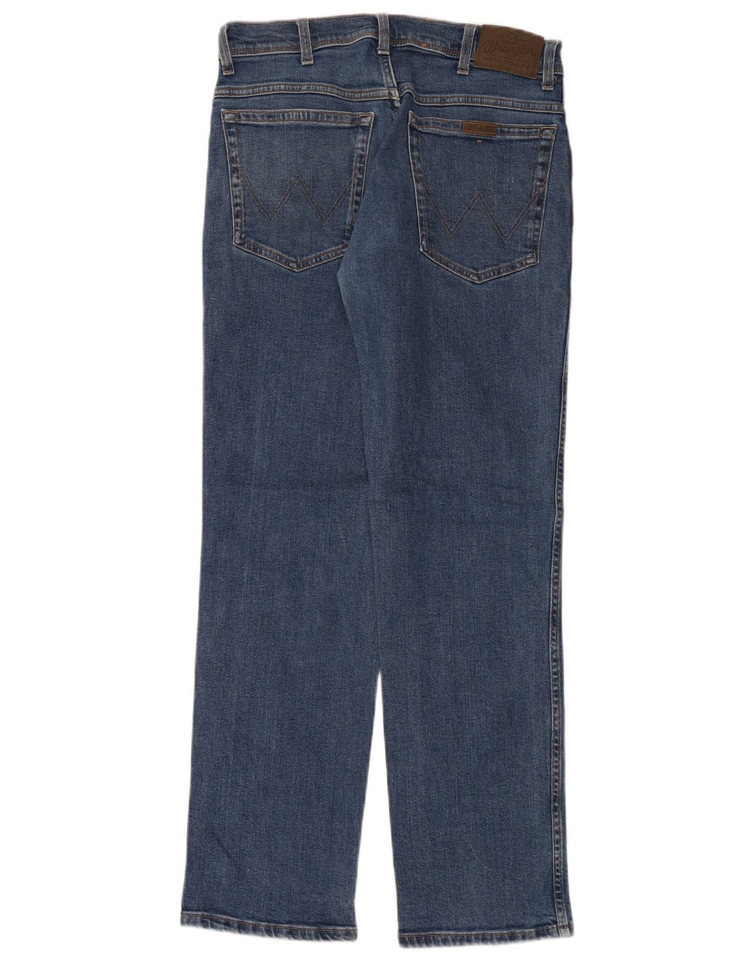 WRANGLER Mens Regular Fit Straight Jeans W32 L32 Blue Cotton