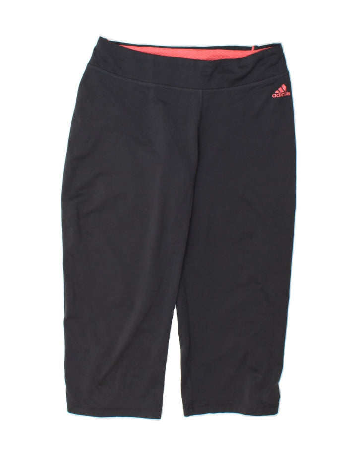 ADIDAS Womens Capri Leggings UK 10 Small  Grey Vintage Adidas and Second-Hand Adidas from Messina Hembry 