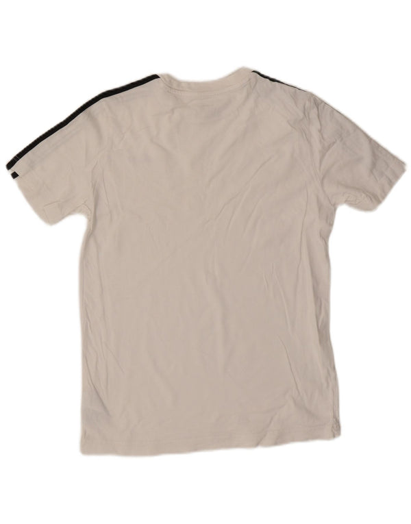 Adidas Boys T-Shirt Top 13-14 Years White Cotton