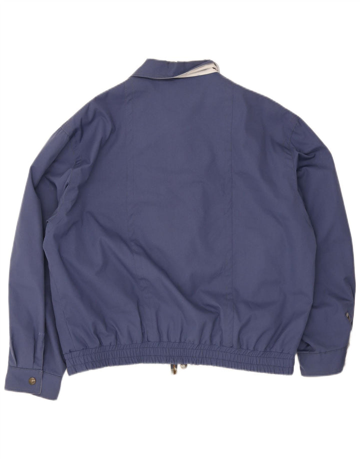 Vintage Mens Bomber Jacket UK 38 Medium Navy Blue