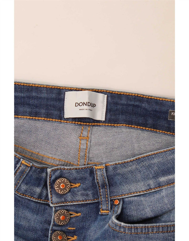 Dondup Womens Distressed Cropped Jeans W30 L25 Blue