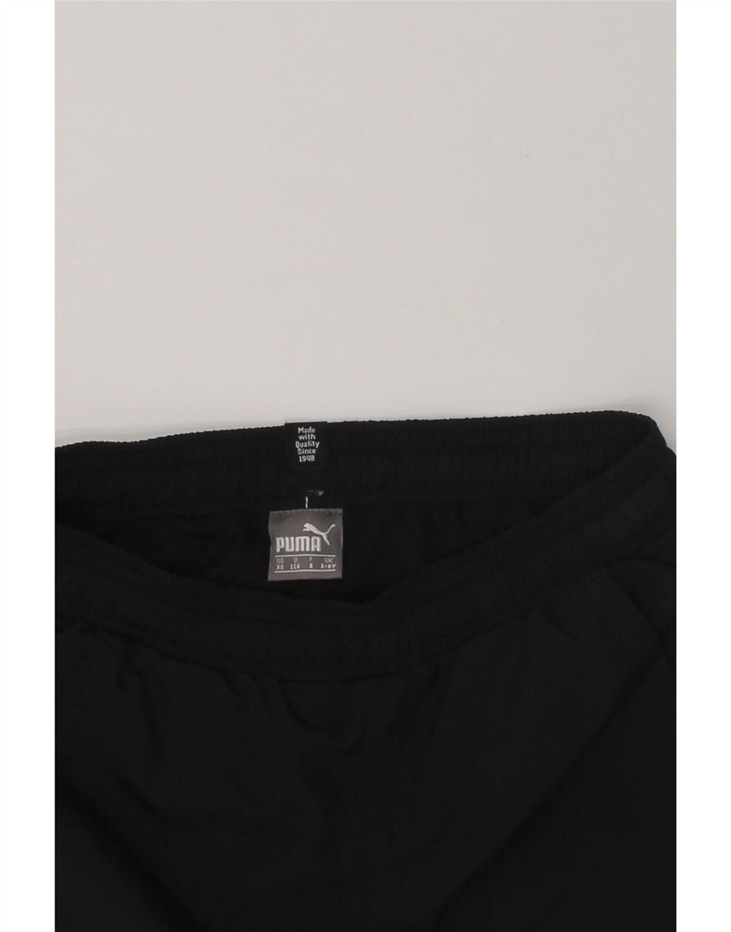 PUMA Boys Graphic Sport Shorts 5-6 Years Black Polyester | Vintage Puma | Thrift | Second-Hand Puma | Used Clothing | Messina Hembry 