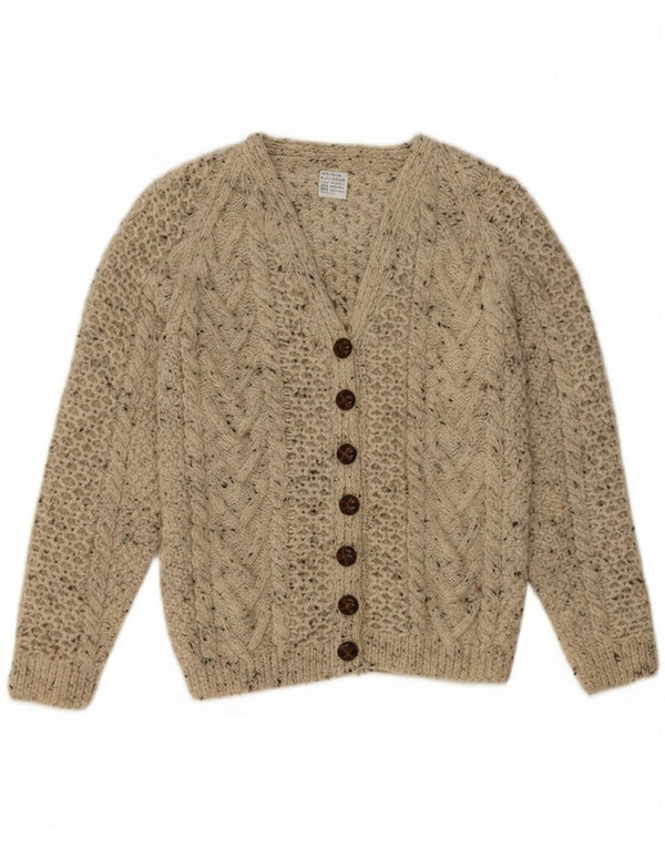 Vintage Womens Cardigan Sweater UK 12 Medium Grey Flecked Wool