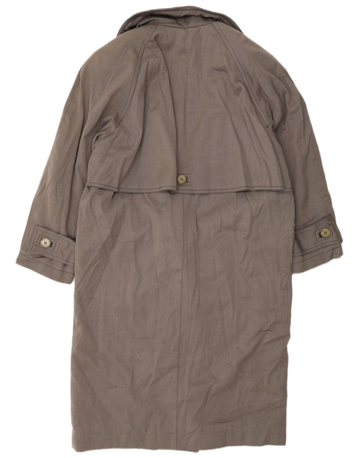 ANNALISA FERRO Womens Overcoat IT 44 Medium Grey Acrylic