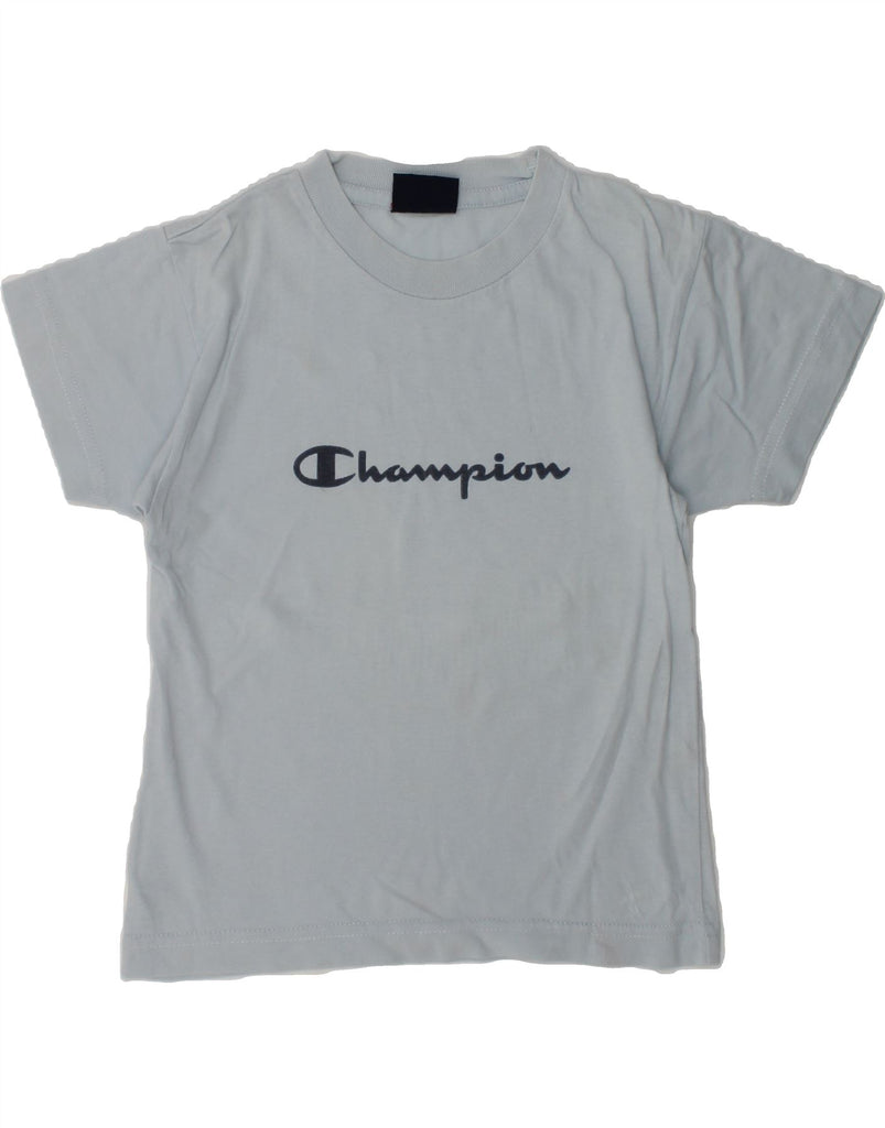 CHAMPION Boys Graphic T-Shirt Top 3-4 Years Blue Cotton | Vintage Champion | Thrift | Second-Hand Champion | Used Clothing | Messina Hembry 