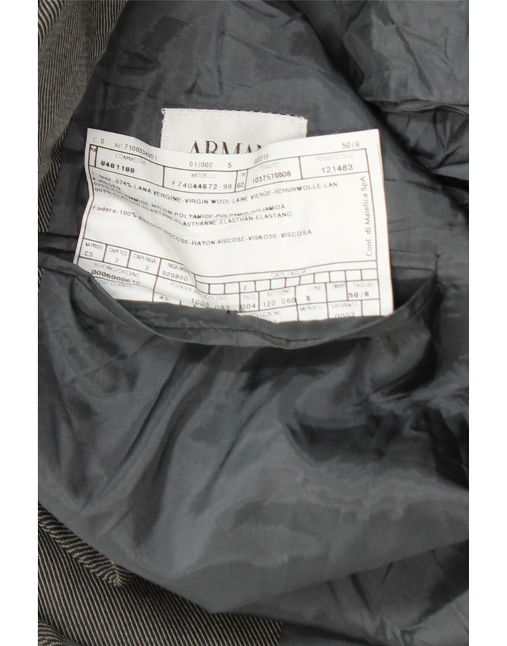 Armani Collezioni Mens 3 Button Blazer Jacket IT 50 Medium Grey Wool