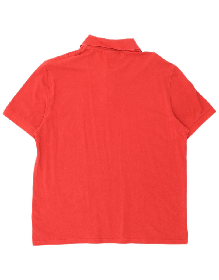 TRUSSARDI JEANS Mens Polo Shirt XL Red Cotton